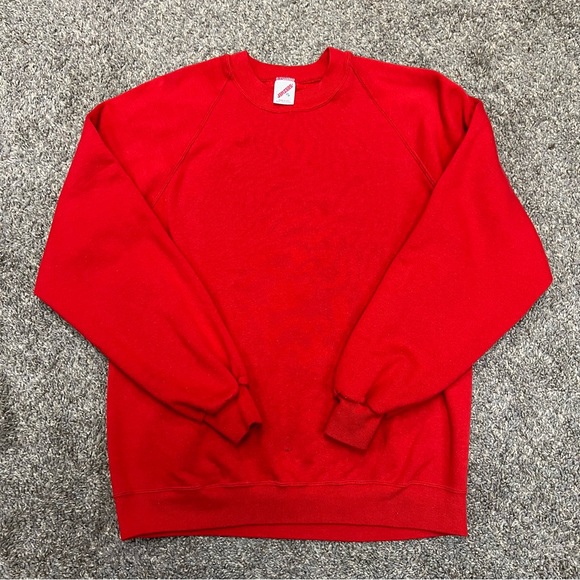 Jerzees Other - Vintage Jerzees sweatshirt mens XL extra large red crewneck blank USA 90s solid